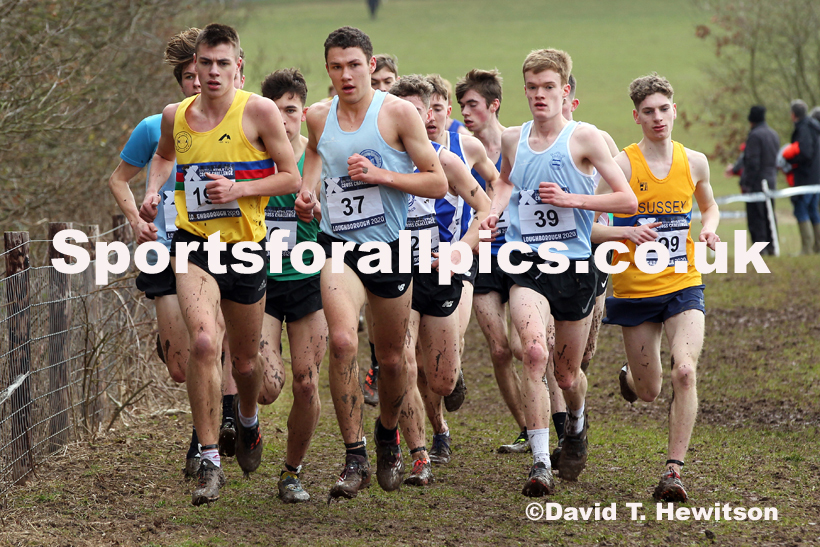 Mens under-20s, 2020 British Athletics Inter Counties Cross Country Champs., Prestwold Hall, Loughborough. Photo: David T. Hewitson/Sports for All Pics